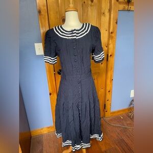 Medium Blue vintage sailor-esque dress